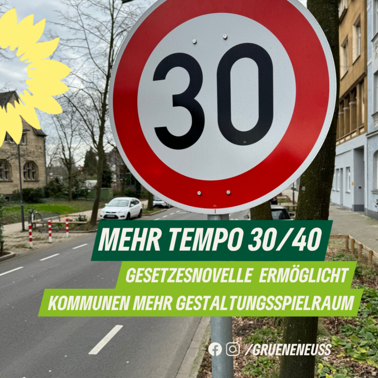 Wir setzen uns für weitere Tempo-30-Zonen ein